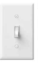 ELEGRP 15 Amp 120V Single-Pole Toggle Light Switch Midway Plate White (8-Pack) - £12.58 GBP