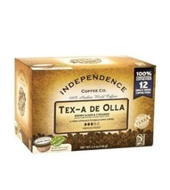 Independence Coffee Tex- a De Olla medium roast 12 pods. single serve. 2... - £39.42 GBP