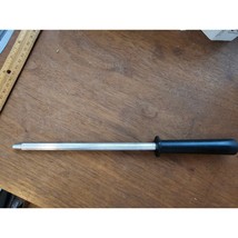 Black Plastic Handle Stainless Steel Knife Sharpener - Very Good - $6.92
