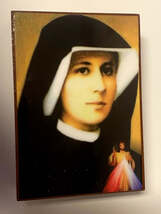 Saint Sister Faustina Wood Rosary Box with Rosary, New from Colombia L031 - $42.03 CAD