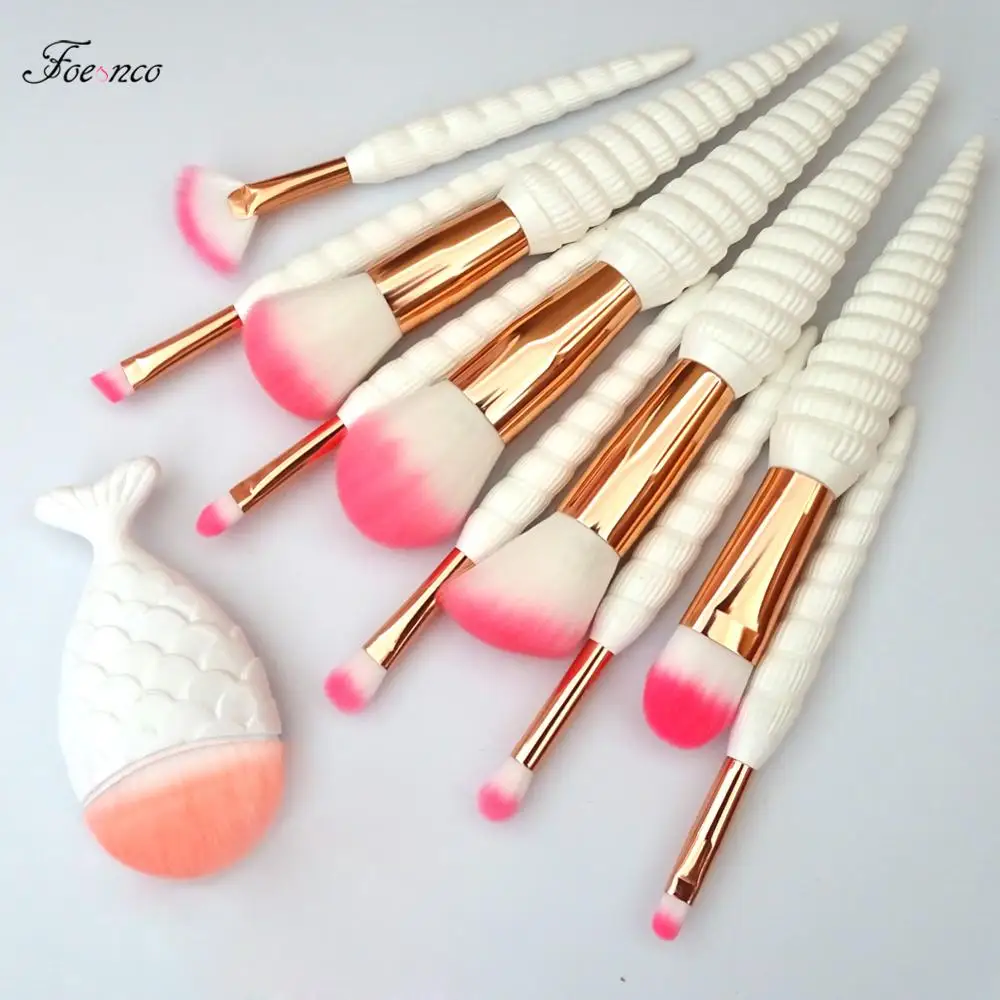 11Pcs  Conch   Makeup Brushes Set  Foundation Powder Cosmetics Eyeshadow Face Ka - £70.99 GBP