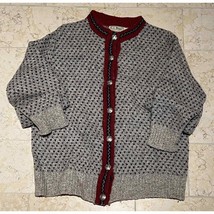 Vintage Lands Ends Women&#39;s wool Birdseye button up cardigan sweater, USA... - $64.35