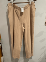 J Jill Wide Leg Lagenlook Pants-NEW Petite Khaki/Tan Slacks Womens Large - £19.25 GBP