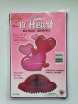 1993 Beistle Honeycomb Hearts Valentines Art Tissue Centerpiece 10 Inch New - $12.99