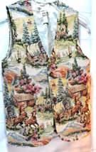 Women&#39;s Unique &quot;Old West&quot; Pattern Vest, by J &amp; A  - Size S - $27.71