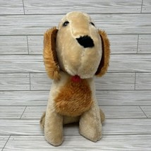 Capitol Toy Dog Plush Carnival Tan Red Felt Tongue Stuffed Animal 12 Inch Vtg - $29.65