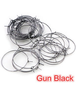 20-40mm Gun Black Earring hoops, ear wire loops, DIY beaded earring acce... - $28.10 MXN+