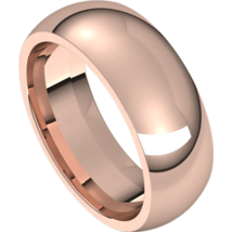 18K Rose Gold 6MM Half Round Comfort-Fit Wedding Band - £1,024.41 GBP+