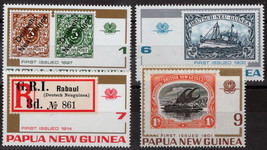 ZAYIX Papua New Guinea PNG 389-392 MNH 75th Stamp Anniversary ships 100222S74M - £1.19 GBP