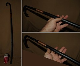 Vintage Walking Sticks Canes Wood Wooden Copper Banded Aid Black - £25.44 GBP