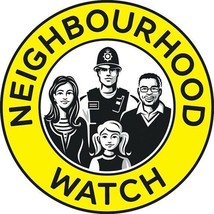 x2 10cm Vinyl Window Stickers neighbourhood watch crime burglary safety ... - £4.88 GBP