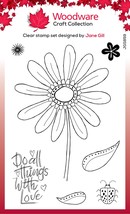 Woodware Clear stamps 4&quot;X6&quot;-Singles Petal Doodles With Love JGS859 - £13.02 GBP