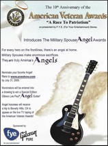 American Military Veterans Spouse Award Gibson Les Paul Angel guitar ad print - £3.61 GBP