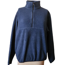 LL Bean Blue Fleece Pullover Size Medium - £19.83 GBP