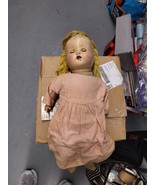 1920s 17” Full Composition Baby Doll Sleep Eyes Eyelash Realistic Teeth ... - $86.16 CAD