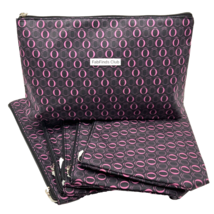 Lancôme Faux Leather Makeup Bag in Pink & Black Lot of 6 - $17.82