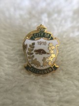 City of Kitchener Ontario Canada Beaver Crest Logo Enamel &amp; Metal Lapel Pin - £11.38 GBP