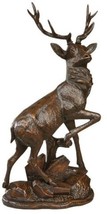 Sculpture MOUNTAIN Lodge English Deer Right-Facing Right Brown Resin - £358.91 GBP