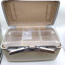 Vintage Samsonite Contoura Travel Case with Tray and KEY, Shwayder Bros Off Whit - $86.11