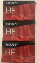 Sony Blank Cassette Tapes Lot Of 3 HF 90 Minute - £7.00 GBP
