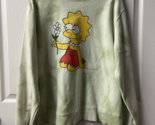 The Simpsons Sweatshirt Women Size XL Lisa Simpson Green Tie Dye Limited... - £14.66 GBP