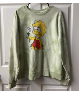 The Simpsons Sweatshirt Women Size XL Lisa Simpson Green Tie Dye Limited... - £14.70 GBP