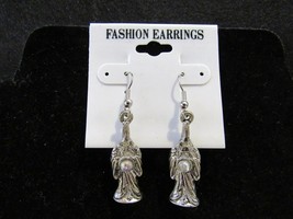 Fashion Jewelry Silver-Toned Wizard Iridescent Ball Dangle Earrings  - £6.26 GBP