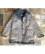 Vintage WIMAN Women’s Western Faux Leather Rancher Chore Jacket Sherpa L... - $700.13 MXN