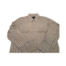 Lucky Brand Dungarees America Men&#39;s Shirt XL Blue Striped Long Sleeve Bu... - £31.69 GBP