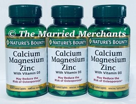 3 - Nature Made Calcium Magnesium Zinc + D3 100 tablets each 5/2026+ FRESH! - £19.60 GBP