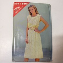 See &amp; Sew 3820 Size 14 16 18 Misses&#39; Sleeveless Dress - £10.05 GBP
