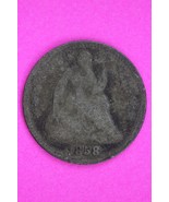 1858 P Seated Liberty Half Dime Silver Guaranteed Authentic &amp; Genuine Co... - $43.75 CAD