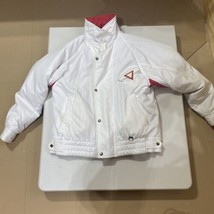 VTG Fera Skiwear Snowboard Jacket Puffer White/ Red Retro Mens 40/M - £29.38 GBP
