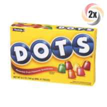 2x Packs Tootsie Dots Assorted Fruit Flavored Gumdrops Theater Box Candy 6.5oz - £9.82 GBP