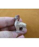 Y-LLA-ST-21) baby gray LLAMA carving SOAPSTONE stone PERU FIGURINE I lov... - $11.78 CAD
