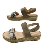 Seven Dials Sandal Women 9.5 Berenice Black Faux Leather Animal Print Sl... - $33.08 CAD
