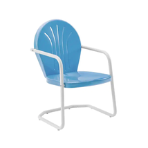 Griffith Blue Metal Outdoor Lounge Chair - £76.05 GBP