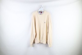 Vtg 90s Tommy Hilfiger Mens XL Lightweight Cotton Knit Crewneck Sweater Cream - £39.52 GBP