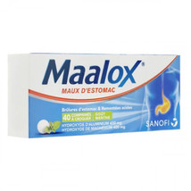 Maalox Stomach Ache - For Heartburn &amp; Acid Reflux - 40 Sugar Free Chewable Tabs - £17.45 GBP