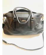 Coach Pebbled Leather Morgan Satchel F35185  Black Handbag Shoulder Bag - $48.99