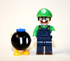 Luigi with Bomb The Super Mario Bros Movie Minifigure Custom - $6.50