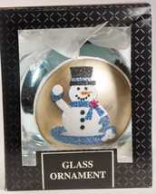 Classic Glass Ball - Snowman Throwing Snowball - Holiday Ornament - $14.44