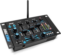 Pyle Wireless Dj Audio Mixer - 3 Channel Bluetooth Compatible Dj, Black - $57.43