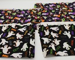 Set of 4 New Halloween Spooky Seasonal Cotton Fabric Fat Quarter-Odd - $27.71