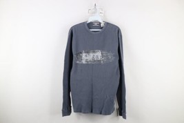 Vintage Y2K Gap Mens XL Faded Spell Out Thermal Waffle Knit Long Sleeve T-Shirt - £38.25 GBP