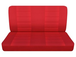 Rear bench seat covers only fits 1962 Ford galaxie 500 solid red cotton - $65.09