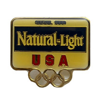 Natural Lite 1988 Seoul South Korea USA Olympics Beer Lapel Hat Pin - £7.69 GBP