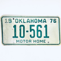 1976 United States Oklahoma Base Motor Home License Plate 10-561 - £14.75 GBP