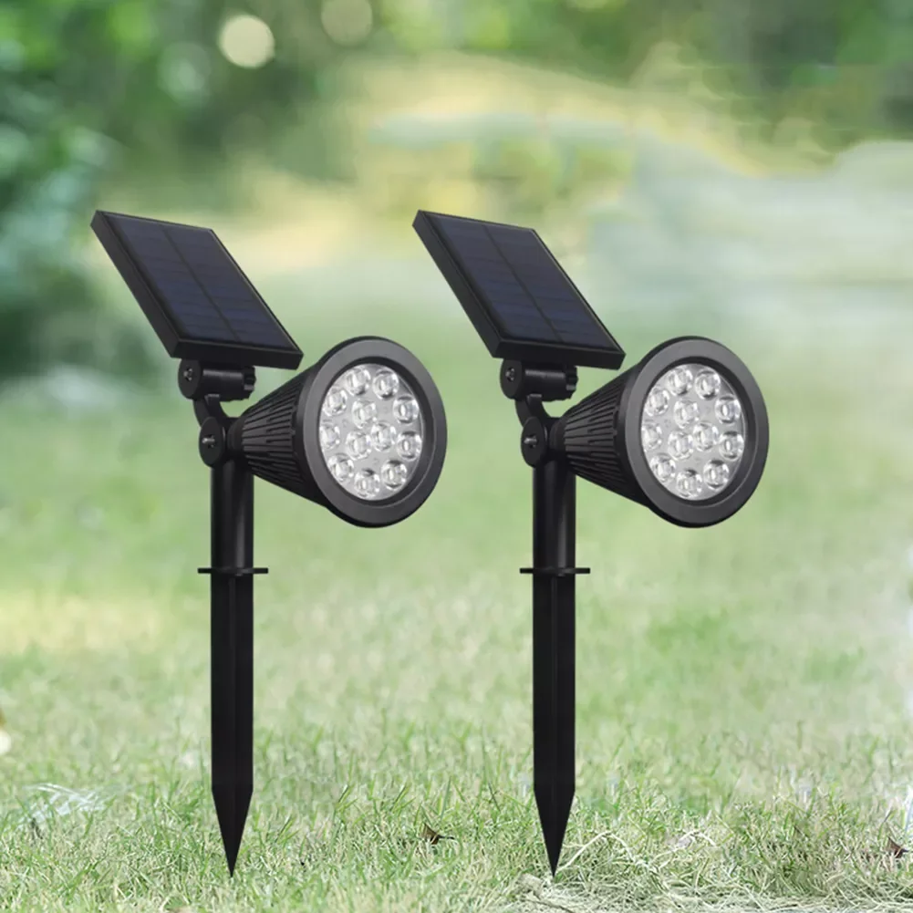LED Solar Lawn Lamp12W Outdoor Garden Ground Spotlight Waterproof Insert... - £112.06 GBP