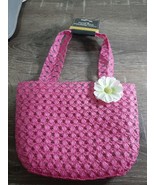 (1) Girls Pink Easter Tote bag, Purse with Flower. New - $14.73